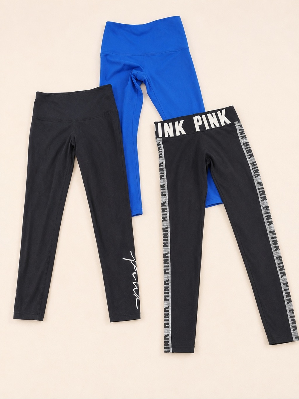 Women’s Workout Leggings Bundle – Victoria’s Secret PINK & Spyder (3 Pairs)
